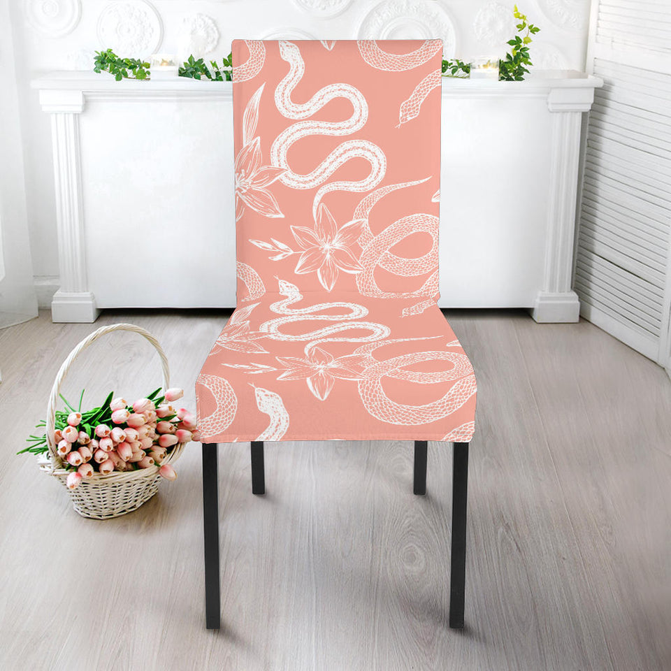 Snake Lilies Flower Pattern Dining Chair Slipcover