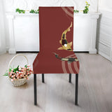 Koi Fish Carp Fish Red Background Dining Chair Slipcover