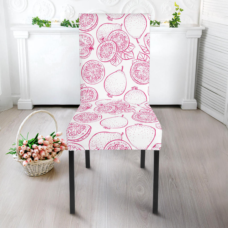 Sketch Guava Pattern Dining Chair Slipcover