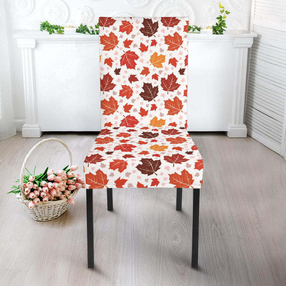 Colorful Maple Leaf Pattern Dining Chair Slipcover