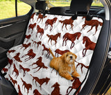 Horses Running Pattern Background Dog Car Seat Covers