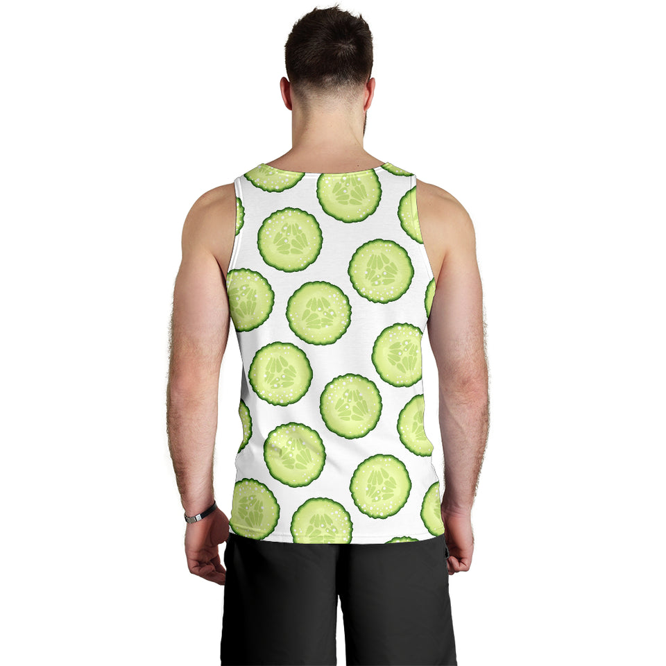 Cucumber slices pattern Men Tank Top