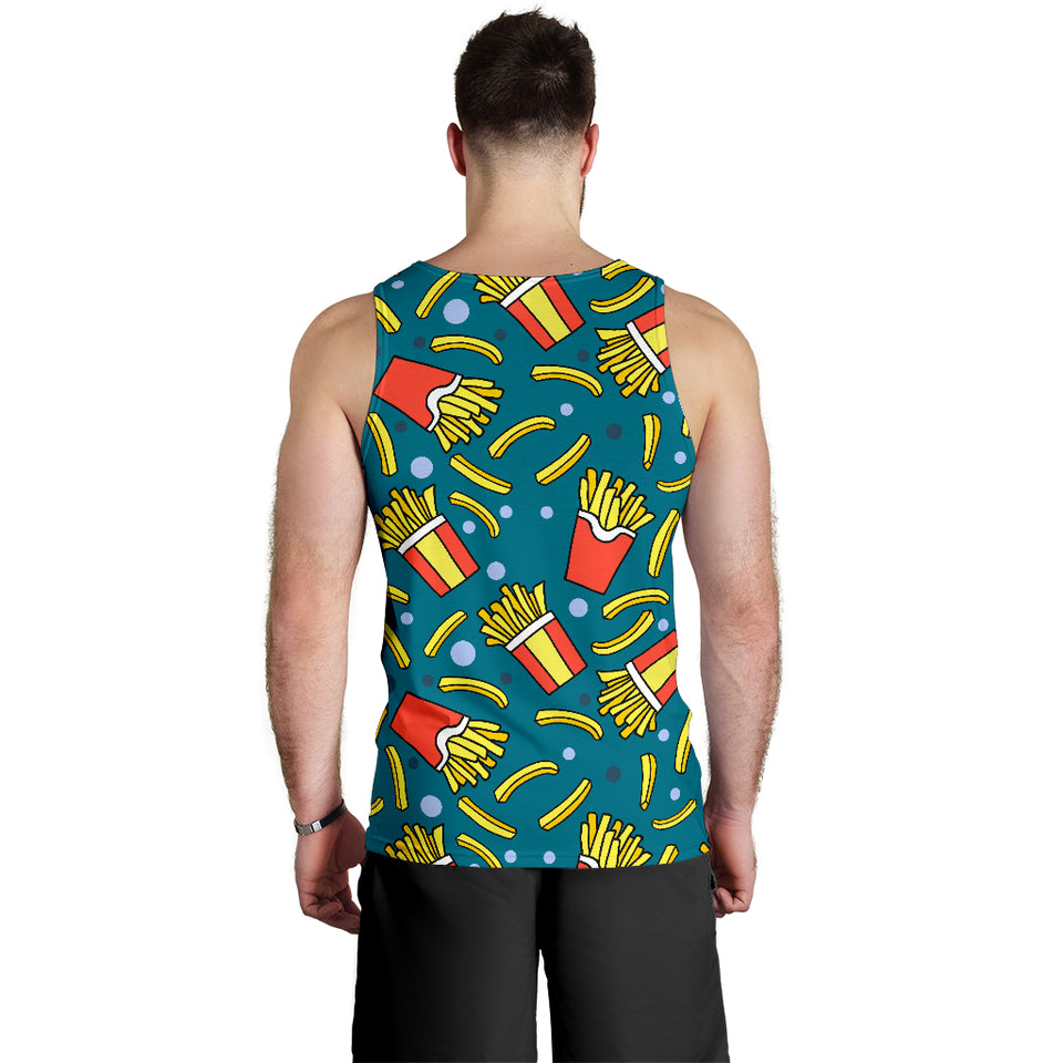 French fries red paper box pattern Men Tank Top