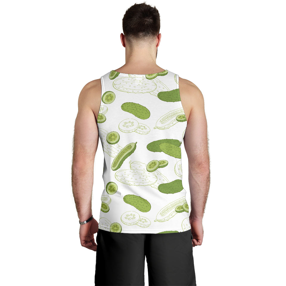 Cucumber sketch pattern Men Tank Top