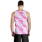 Pink flamingos pattern background Men Tank Top