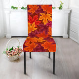 Autumn Maple Leaf Pattern Dining Chair Slipcover