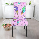 Cute Ice Cream Cone Animal Pattern Dining Chair Slipcover