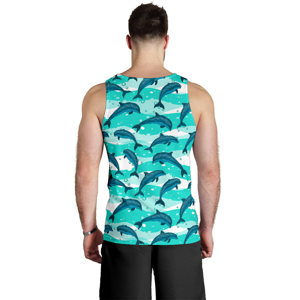 Dolphin sea pattern Men Tank Top
