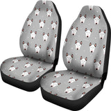 Bull Terrier Pattern Print Design 05 Universal Fit Car Seat Covers