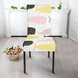Whale Dot Pattern Dining Chair Slipcover