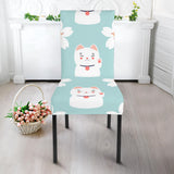 Maneki Neko Lucky Cat Sakura Dining Chair Slipcover