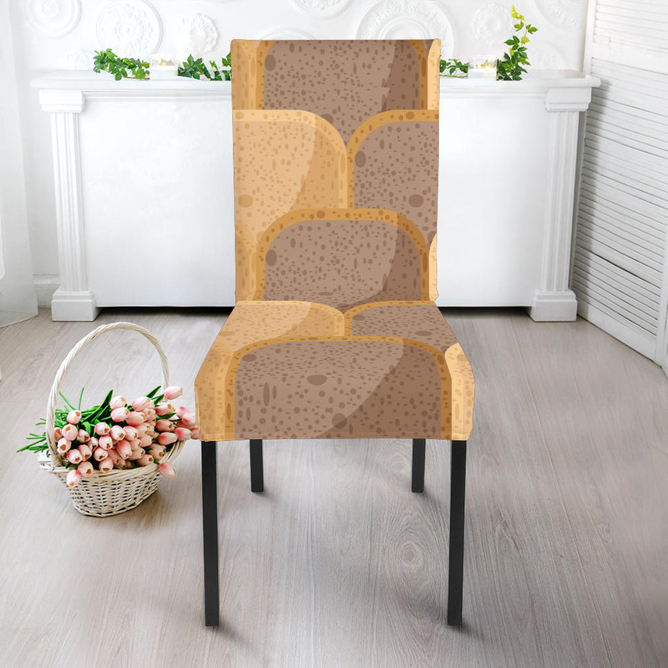 Bread Toast Pattern Print Design 04 Dining Chair Slipcover