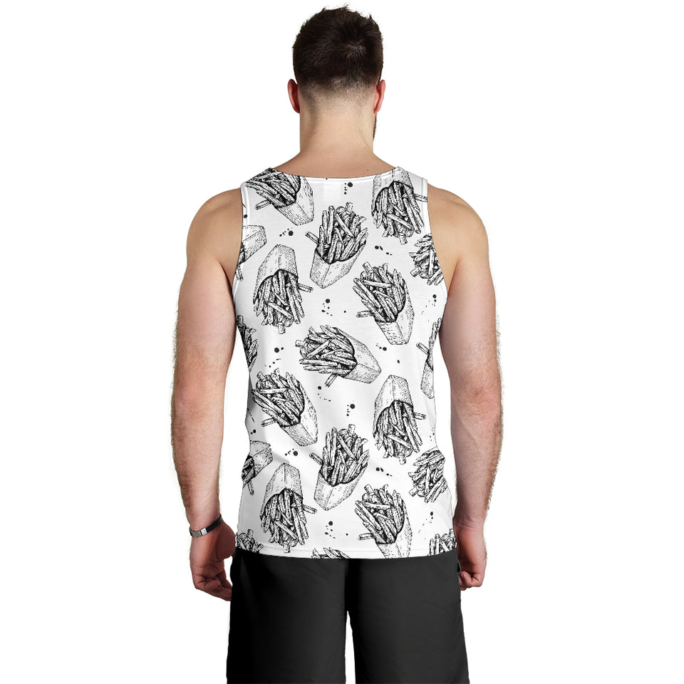 Hand drawn french fries pattern Men Tank Top