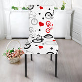 Bicycle Pattern Print Design 04 Dining Chair Slipcover