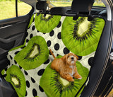 Kiwi Black Dot Background Dog Car Seat Covers