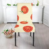 Tomato Dot Background Dining Chair Slipcoverล