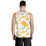 French fries white paper box pattern Men Tank Top