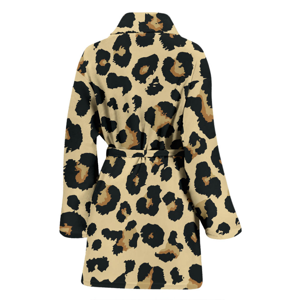 Leopard Print Design Pattern Women'S Bathrobe