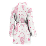 Hand Drawn Ice Cream Pattern Women'S Bathrobe