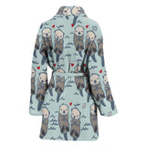 Lovely Sea Otter Pattern Women'S Bathrobe