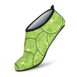 Slices Of Lime Pattern Aqua Shoes