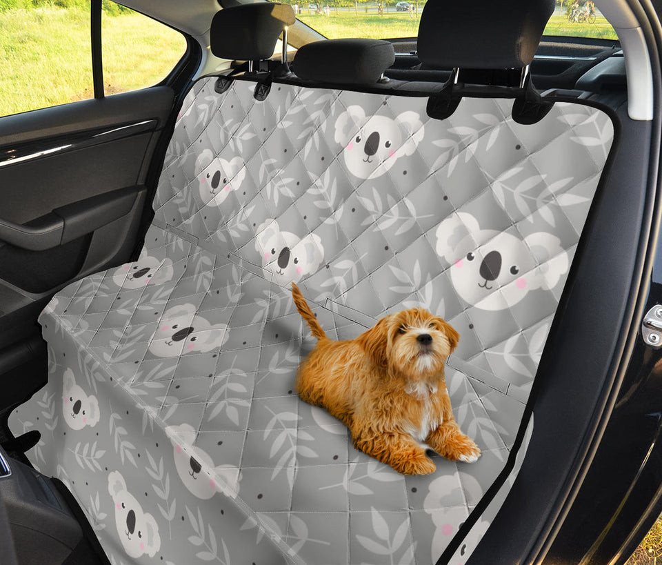 Cute Koala Leaves Pattern Dog Car Seat Covers