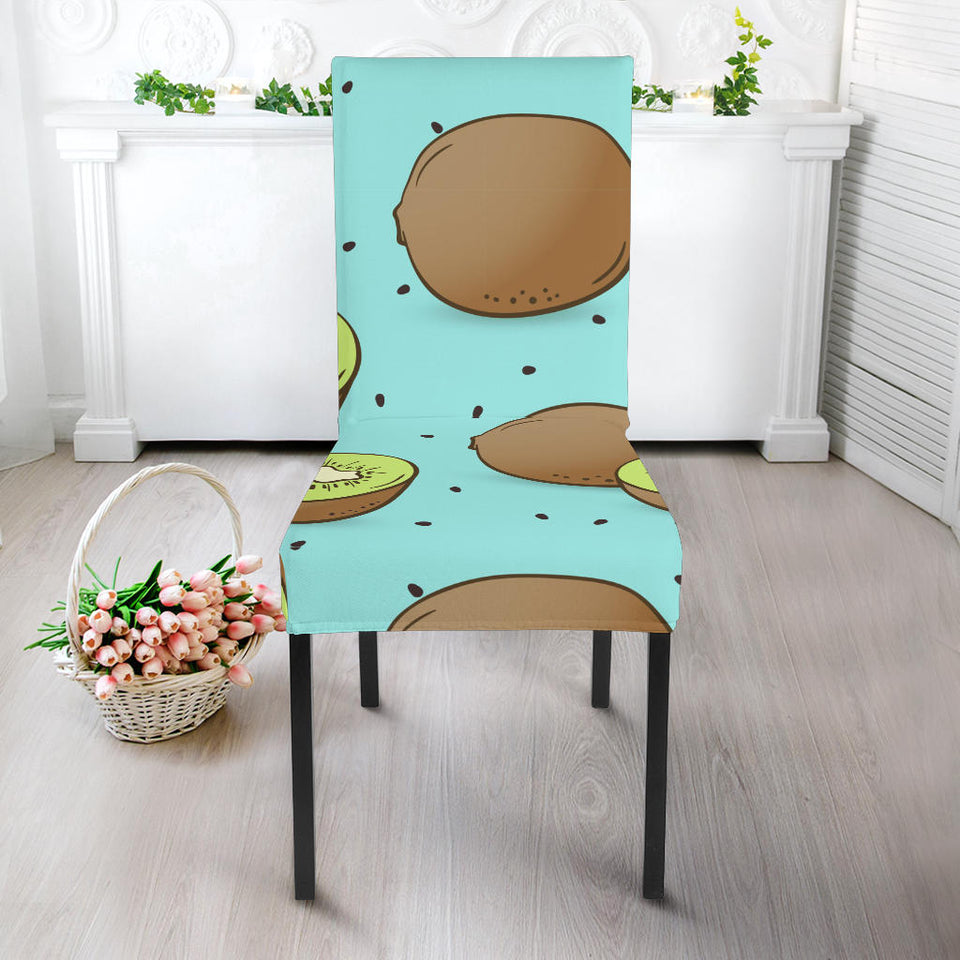 Kiwi Blue Background Dining Chair Slipcover