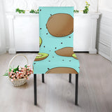 Kiwi Blue Background Dining Chair Slipcover