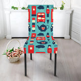 British Pattern Print Design 04 Dining Chair Slipcover