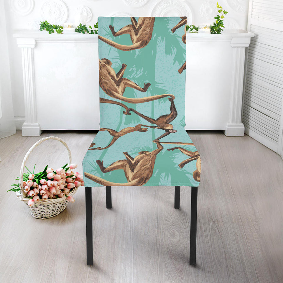 Monkey Palm Tree Background Dining Chair Slipcover