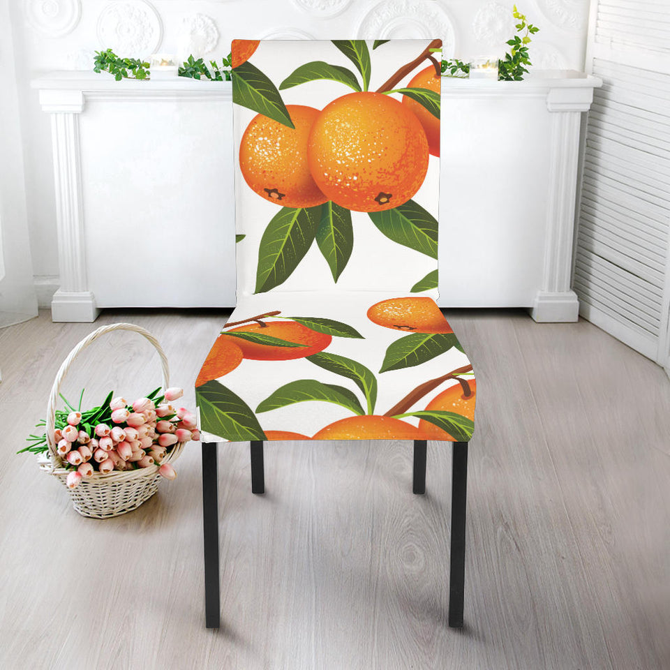 Oranges Pattern Background Dining Chair Slipcover