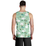 White swan lake pattern Men Tank Top