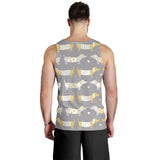 Cute dachshund dog pattern Men Tank Top