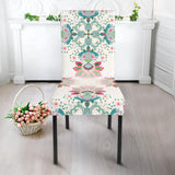 Square Floral Indian Flower Pattern Dining Chair Slipcover