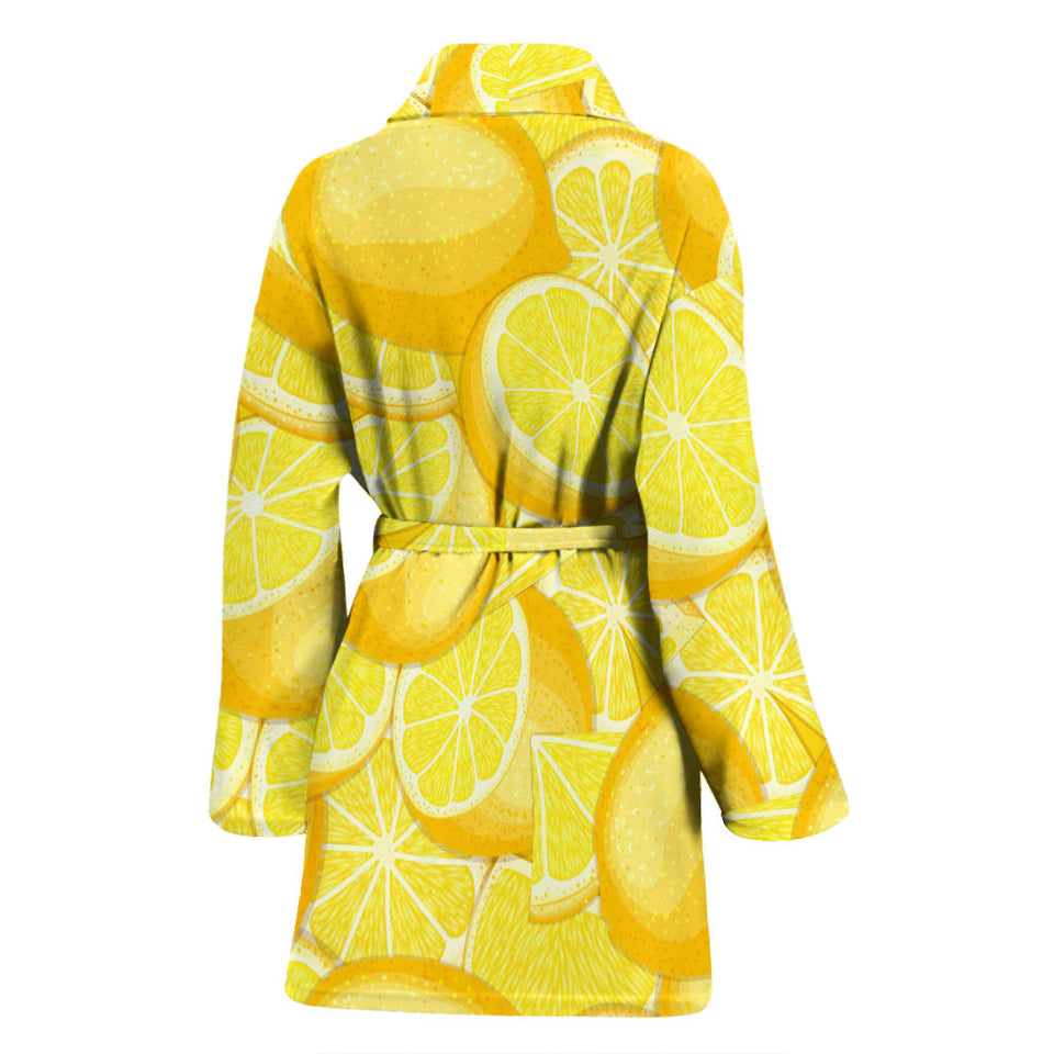 Lemon Pattern Women'S Bathrobe