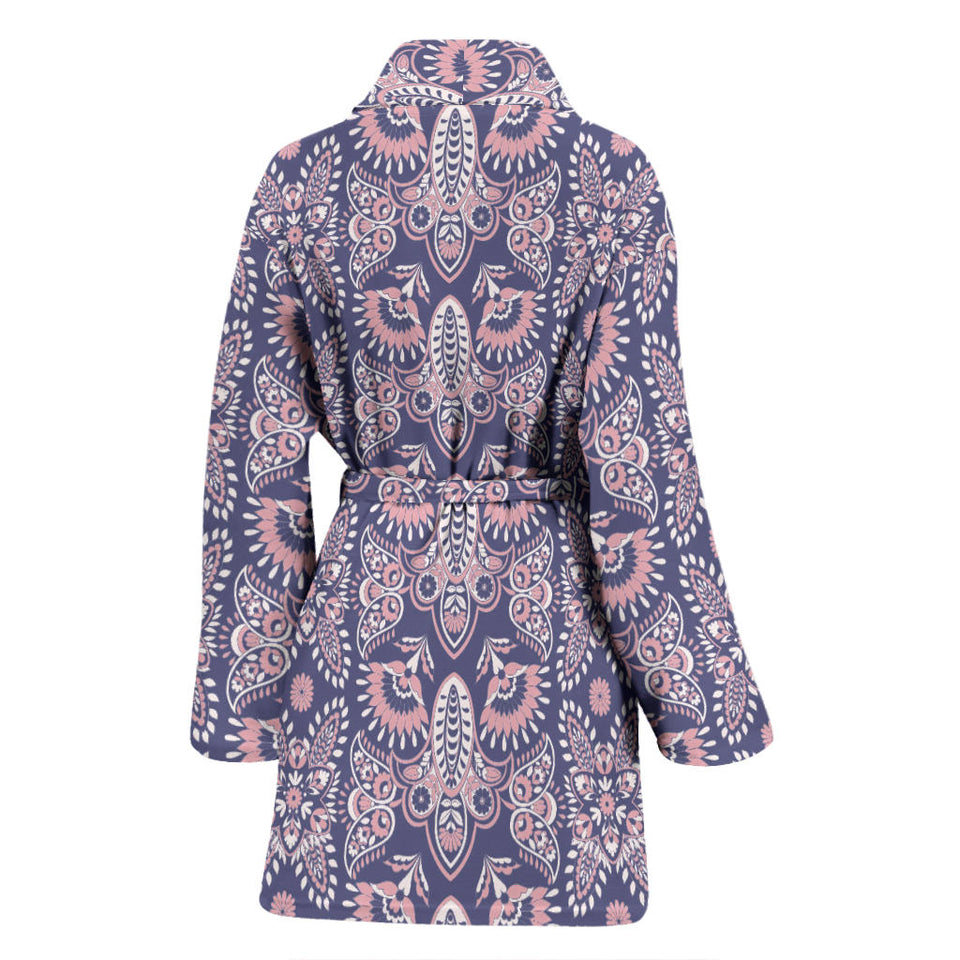 Indian Batik Style Pattern Women'S Bathrobe