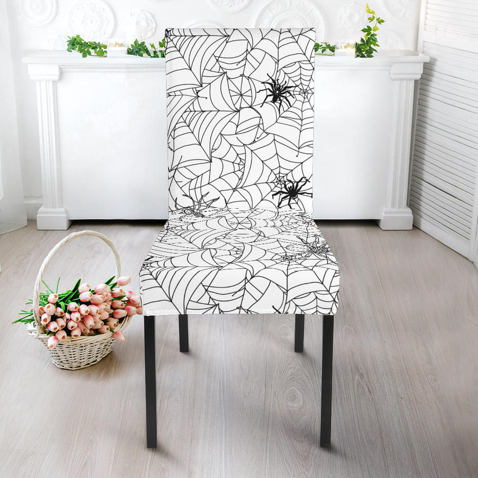 Spider Web Cobweb Pattern Dining Chair Slipcover