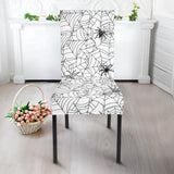 Spider Web Cobweb Pattern Dining Chair Slipcover