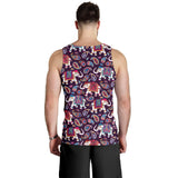 Elephant indian style ornament pattern Men Tank Top
