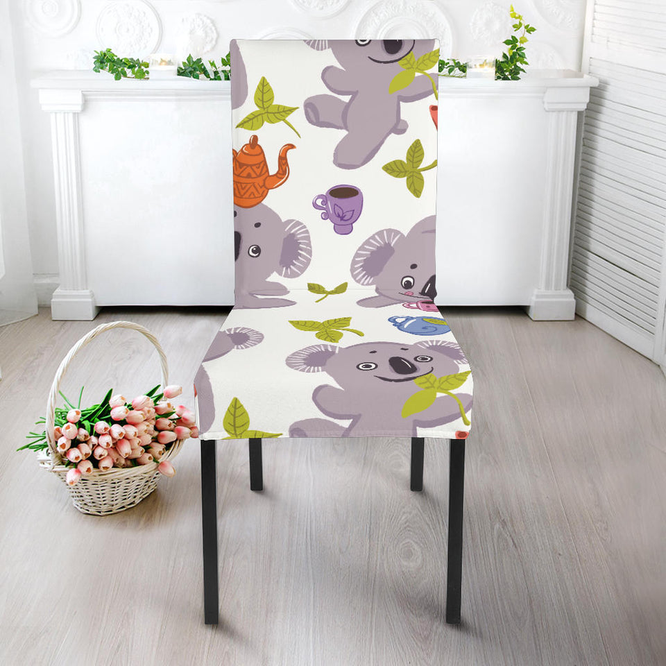 Cute Koalas Teapots Tea Dining Chair Slipcover
