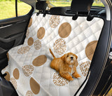 Gold Texture Mushroom Pattern Dog Car Seat Covers