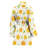 Oranges Leaves Pattern Women'S Bathrobe