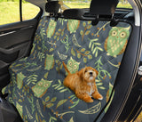 Cute Owls Leaves Pattern Dog Car Seat Covers