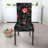 Fox Sleeping Fox Pattern Dining Chair Slipcover