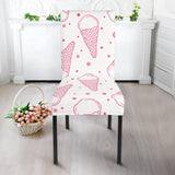 Hand Drawn Ice Cream Pattern Dining Chair Slipcover
