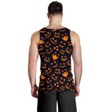 Halloween pattern Pumpkin background Men Tank Top
