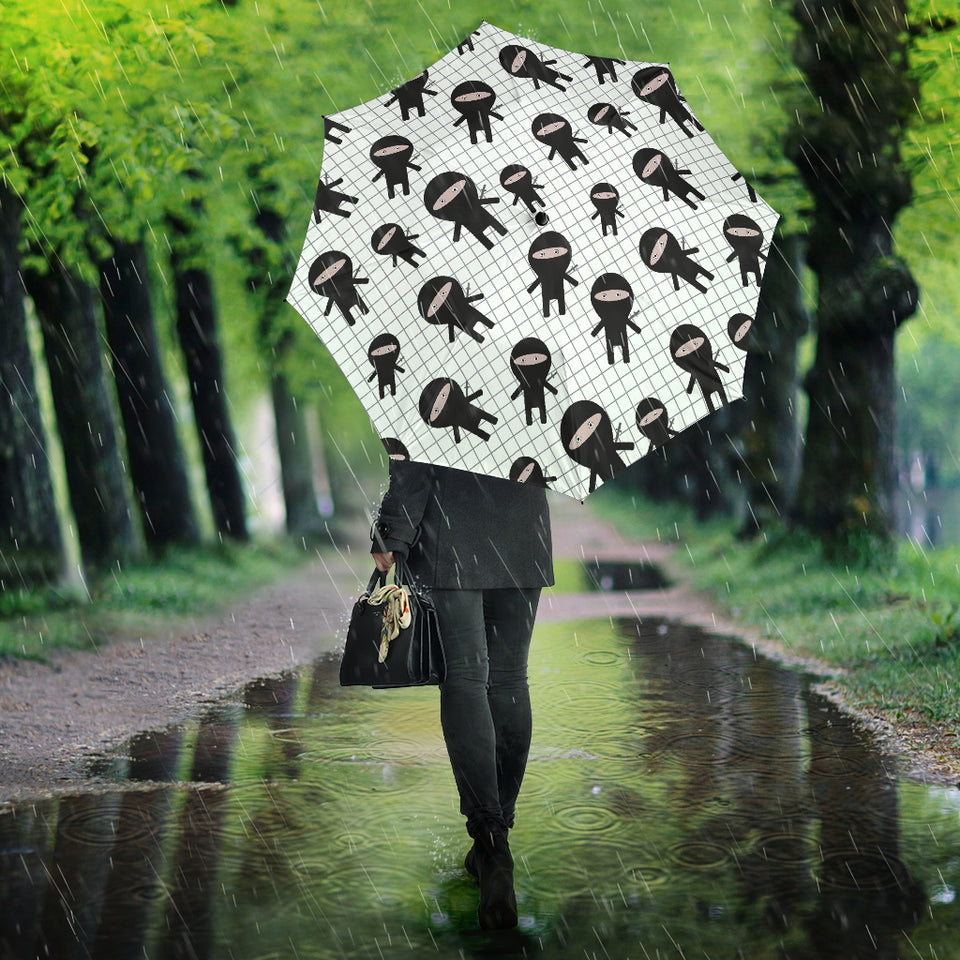 Ninja Pattern Plaid Background Umbrella