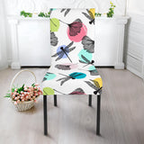 Dragonflies Ginkgo Leaves Pattern Dining Chair Slipcover