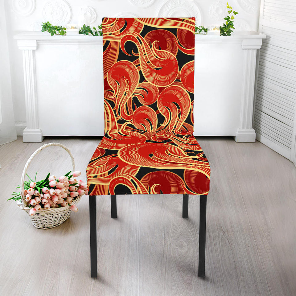 Fire Flame Pattern Dining Chair Slipcover