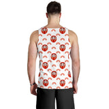Daruma japanese wooden doll design pattern Men Tank Top